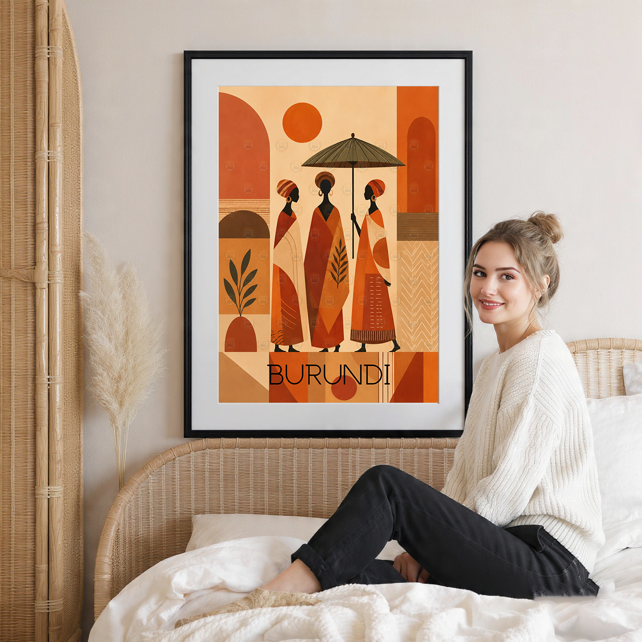 Burundi - Travel Art Print Wall Deco Poster - Travel Art Poster Print