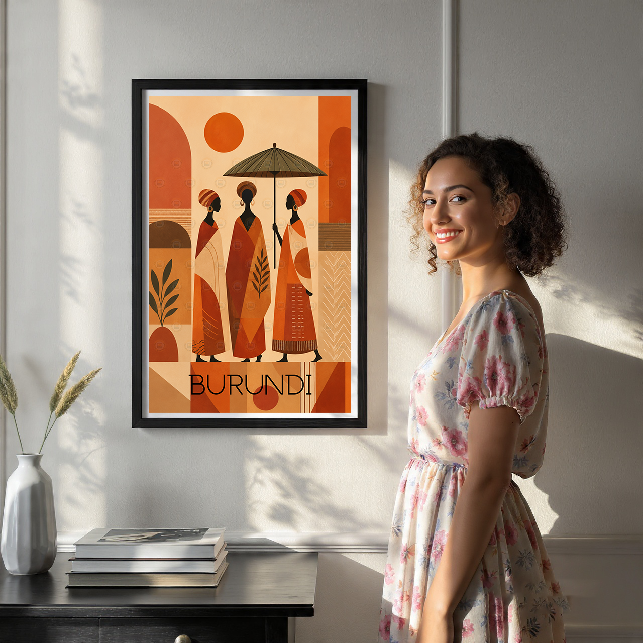 Burundi - Travel Art Print Wall Deco Poster - Travel Art Poster Print