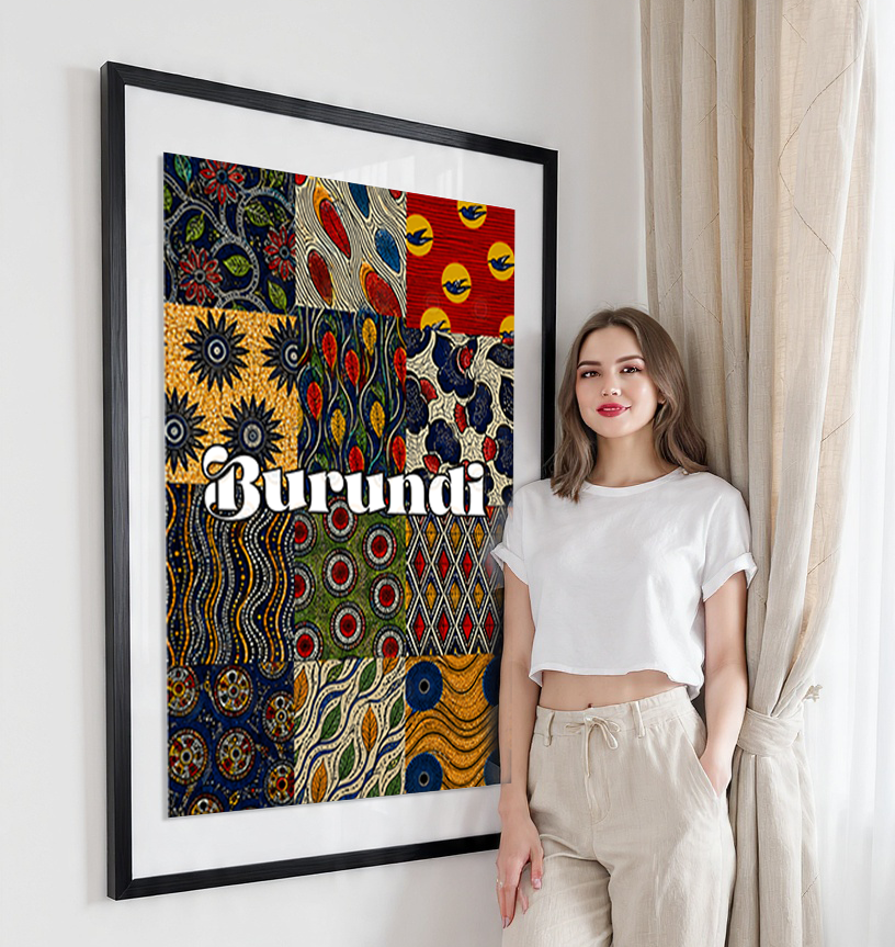 Burundi - Travel Art Print Wall Deco Poster - Travel Art Poster Print