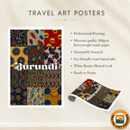 Burundi - Travel Art Print Wall Deco Poster - Travel Art Poster Print