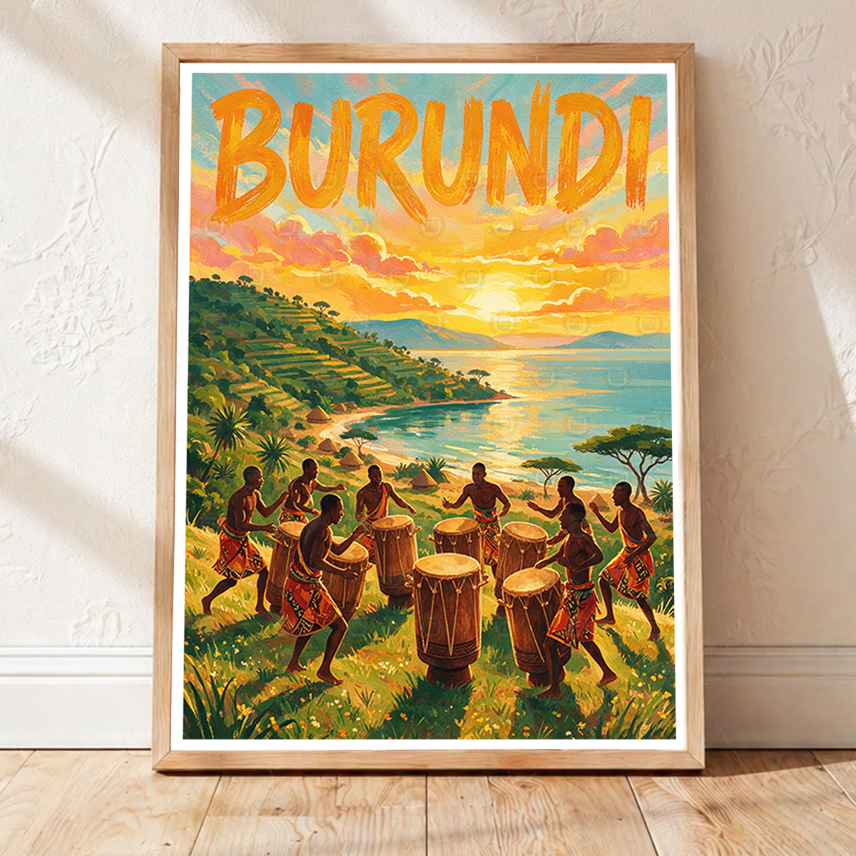 Burundi - Travel Art Print Wall Deco Poster - Travel Art Poster Print