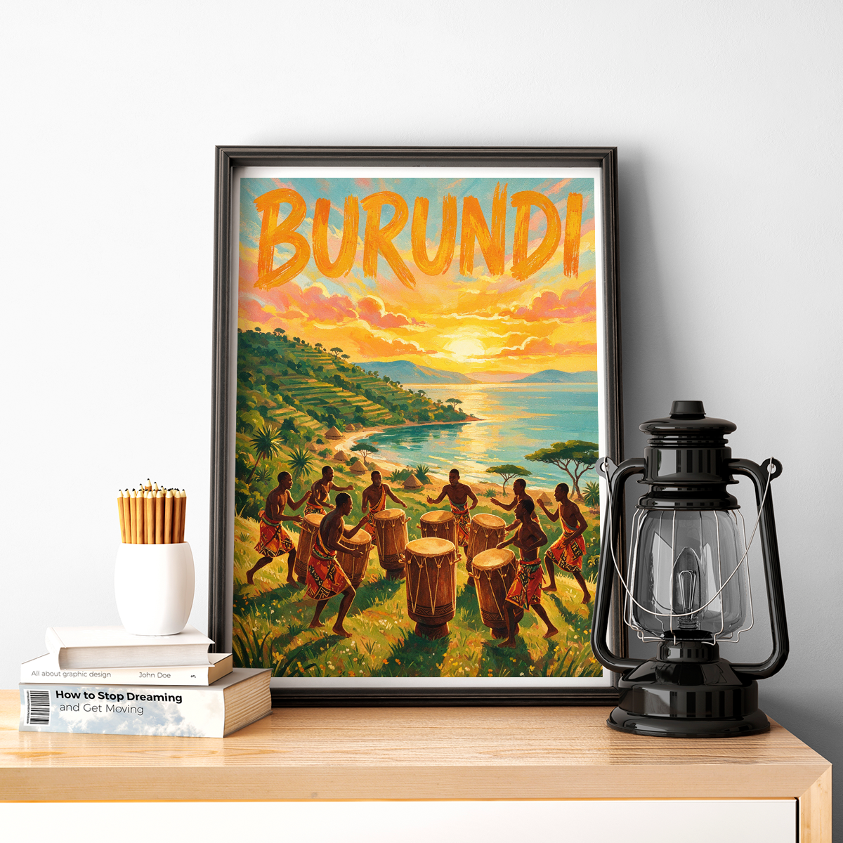 Burundi - Travel Art Print Wall Deco Poster - Travel Art Poster Print