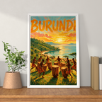 Burundi - Travel Art Print Wall Deco Poster - Travel Art Poster Print