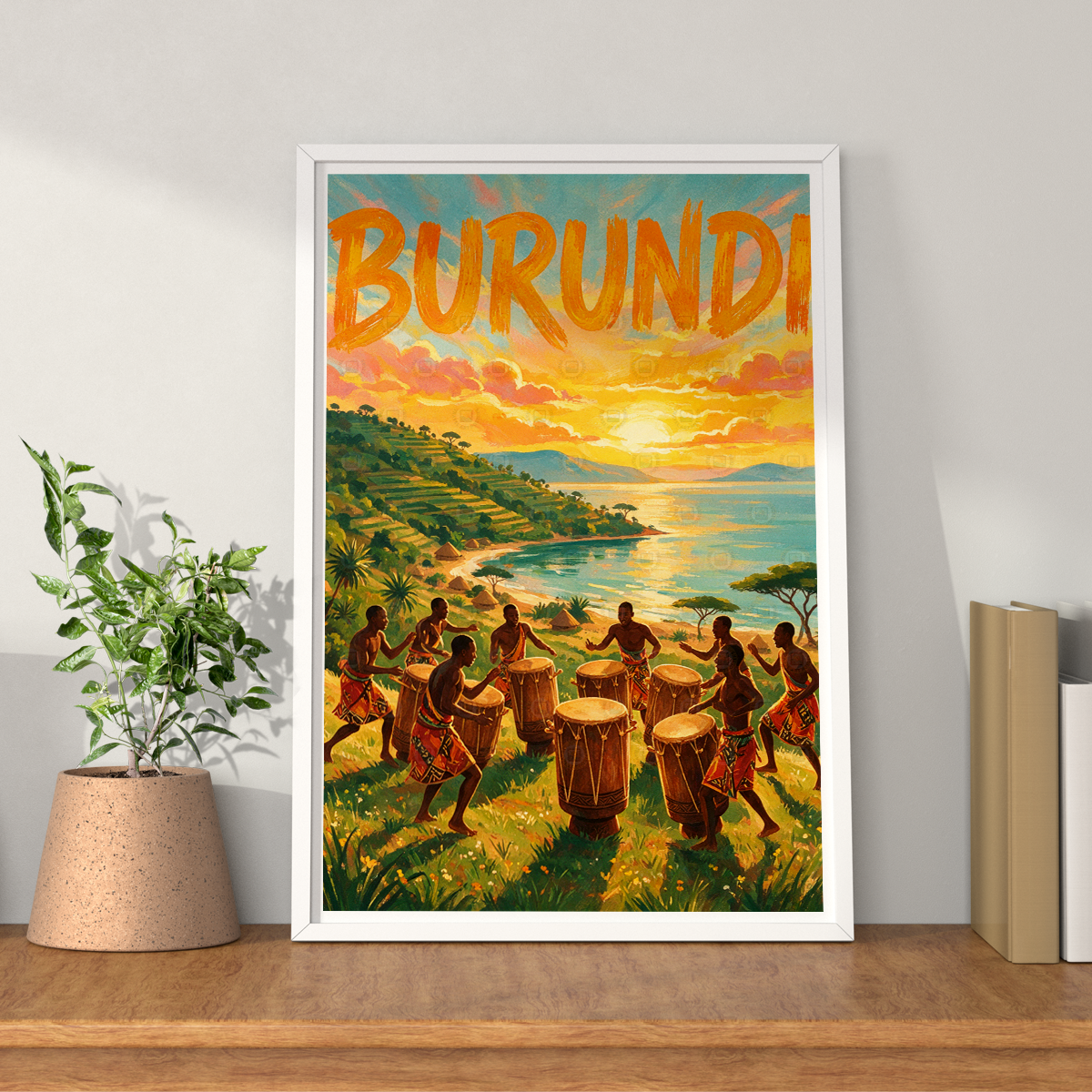 Burundi - Travel Art Print Wall Deco Poster - Travel Art Poster Print