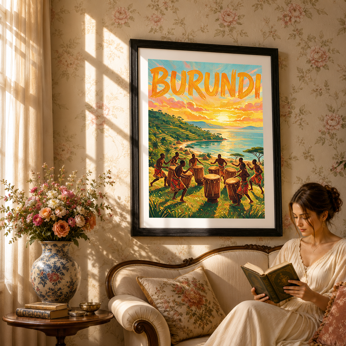 Burundi - Travel Art Print Wall Deco Poster - Travel Art Poster Print