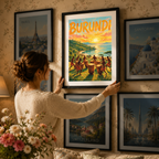 Burundi - Travel Art Print Wall Deco Poster - Travel Art Poster Print