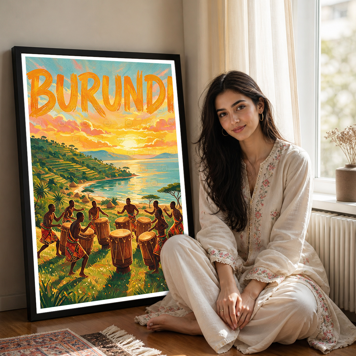Burundi - Travel Art Print Wall Deco Poster - Travel Art Poster Print