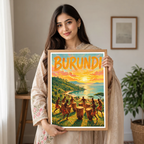 Burundi - Travel Art Print Wall Deco Poster - Travel Art Poster Print