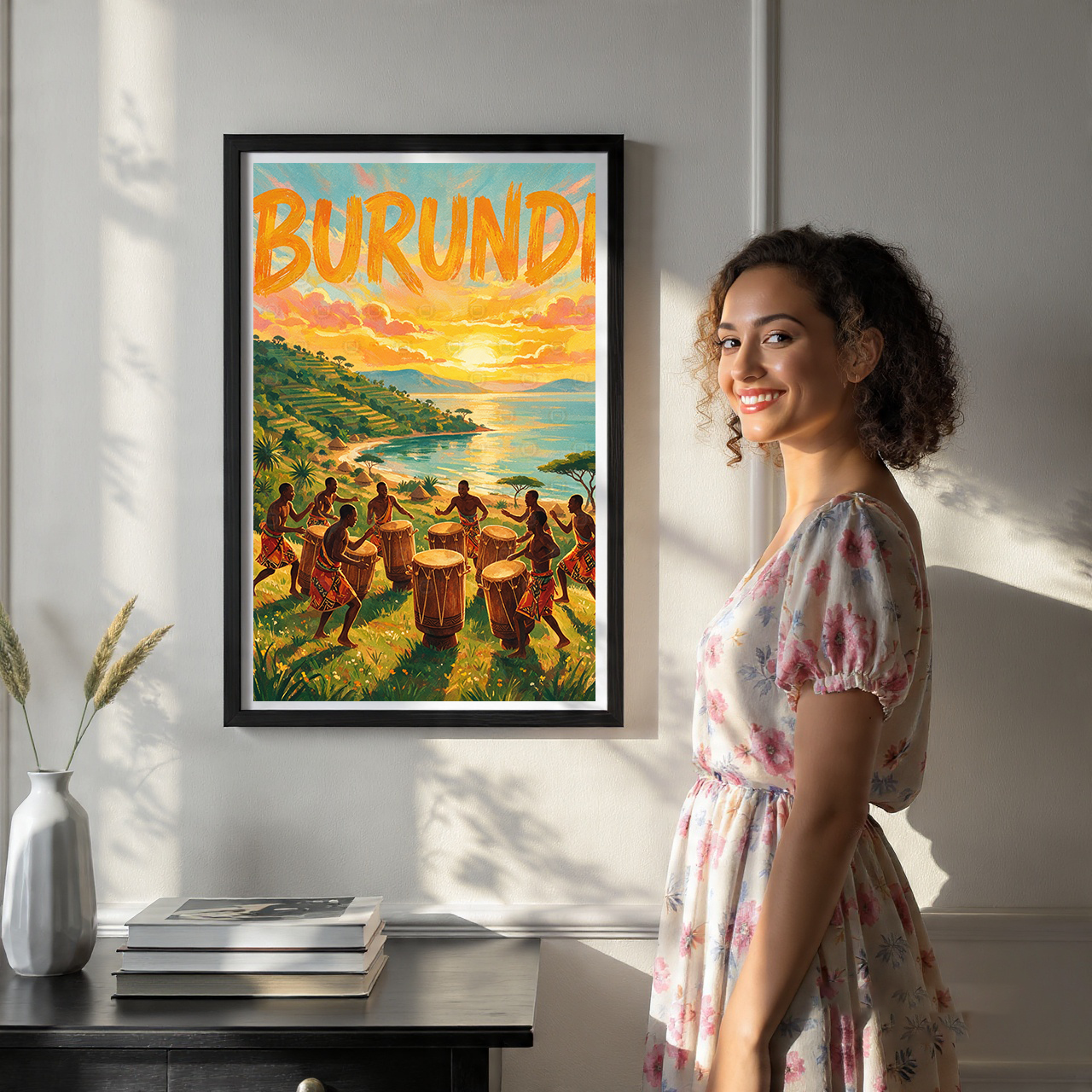 Burundi - Travel Art Print Wall Deco Poster - Travel Art Poster Print