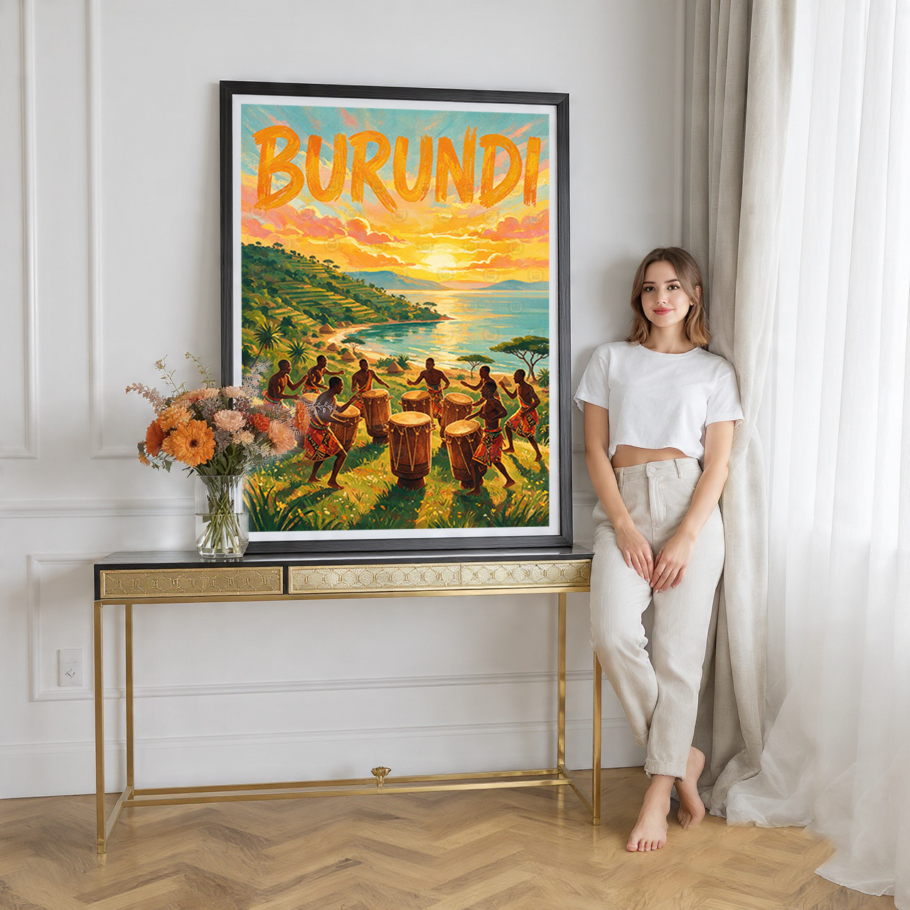Burundi - Travel Art Print Wall Deco Poster - Travel Art Poster Print