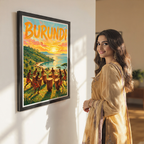 Burundi - Travel Art Print Wall Deco Poster - Travel Art Poster Print