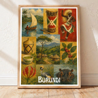 Burundi - Travel Art Print Wall Deco Poster - Travel Art Poster Print