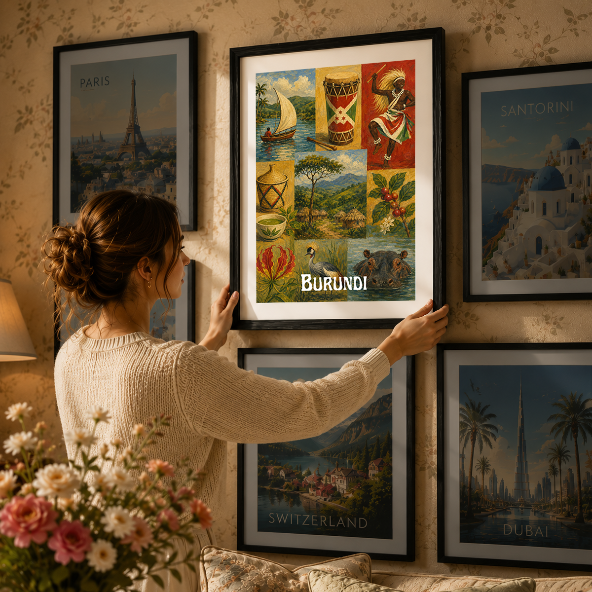 Burundi - Travel Art Print Wall Deco Poster - Travel Art Poster Print