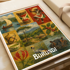 Burundi - Travel Art Print Wall Deco Poster - Travel Art Poster Print