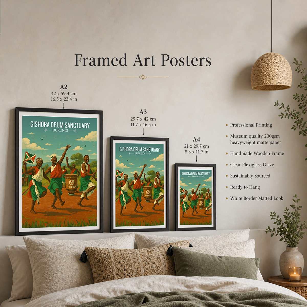 Gishora Drum Sanctuary - Burundi - Travel Art Print Wall Deco Poster - Travel Art Poster Print