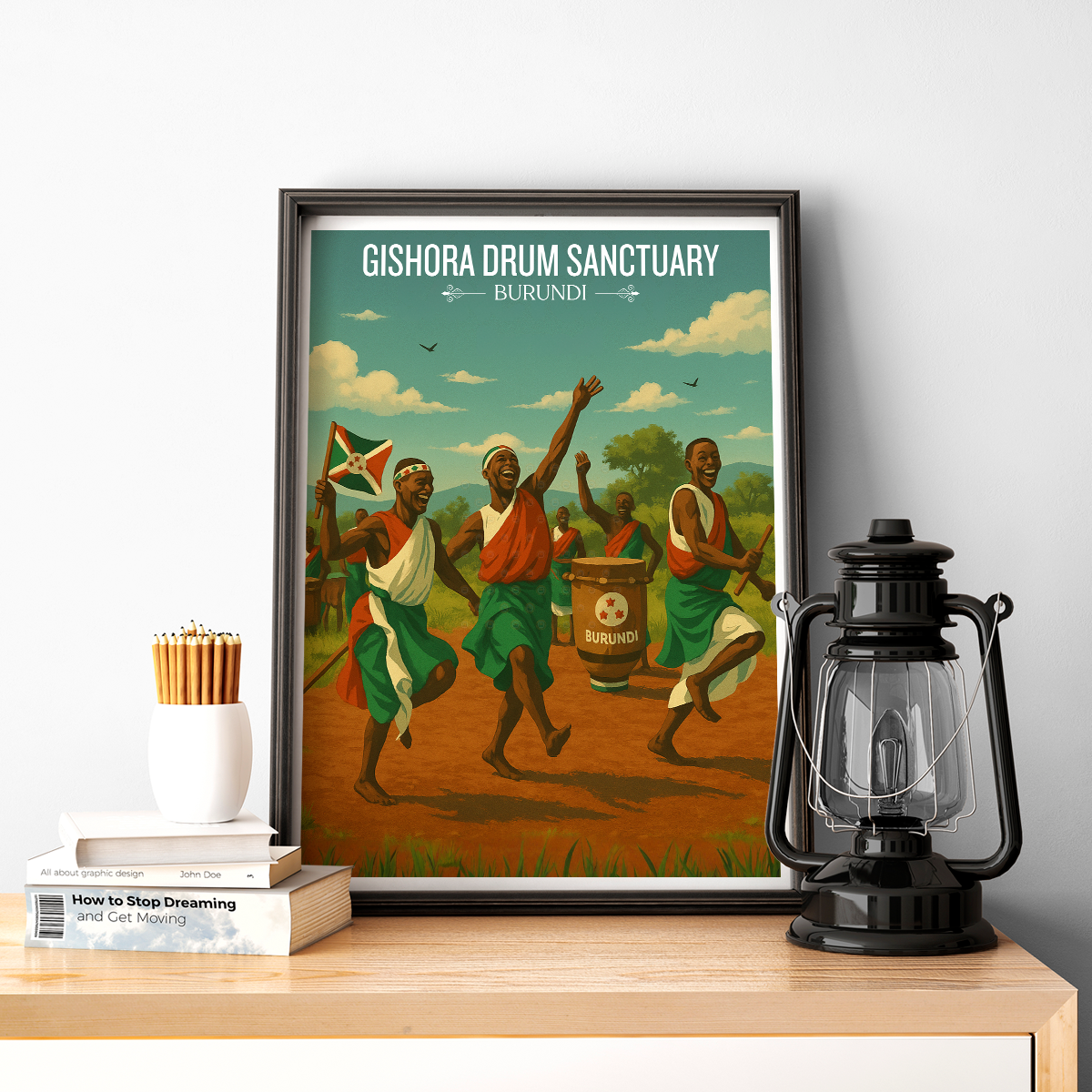 Gishora Drum Sanctuary - Burundi - Travel Art Print Wall Deco Poster - Travel Art Poster Print