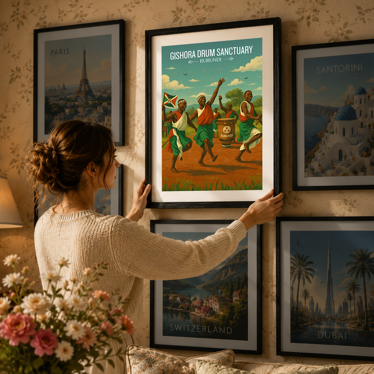 Gishora Drum Sanctuary - Burundi - Travel Art Print Wall Deco Poster - Travel Art Poster Print
