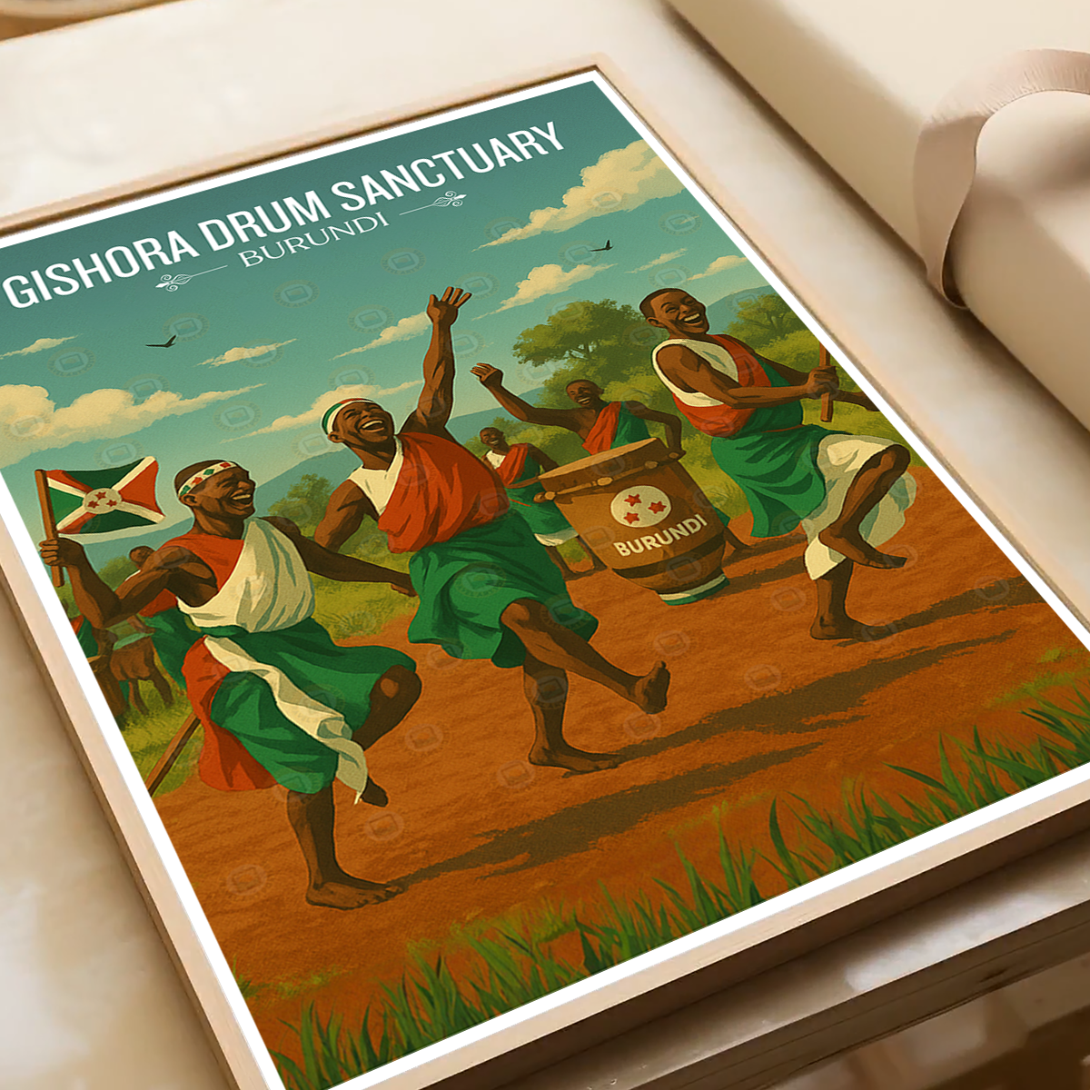 Gishora Drum Sanctuary - Burundi - Travel Art Print Wall Deco Poster - Travel Art Poster Print