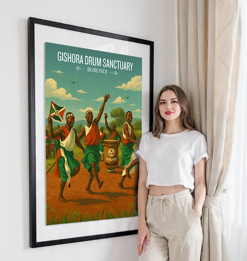 Gishora Drum Sanctuary - Burundi - Travel Art Print Wall Deco Poster - Travel Art Poster Print
