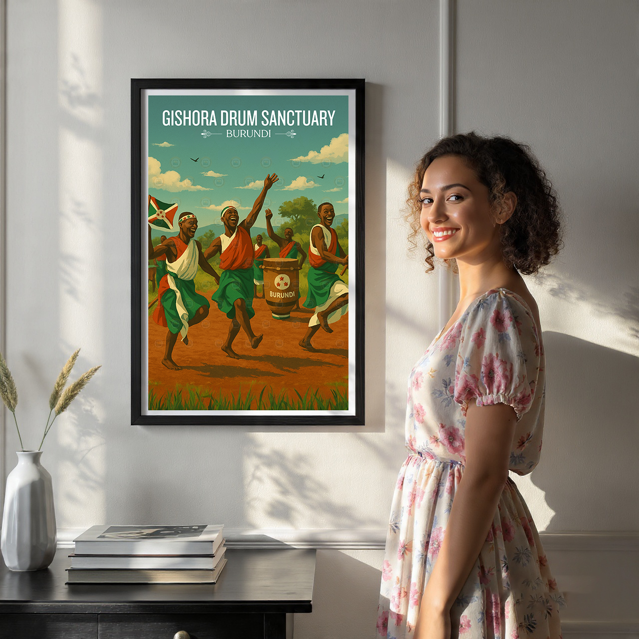 Gishora Drum Sanctuary - Burundi - Travel Art Print Wall Deco Poster - Travel Art Poster Print