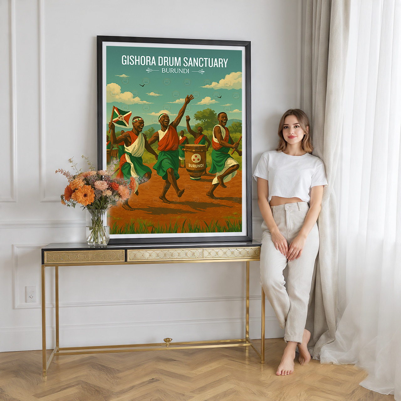 Gishora Drum Sanctuary - Burundi - Travel Art Print Wall Deco Poster - Travel Art Poster Print