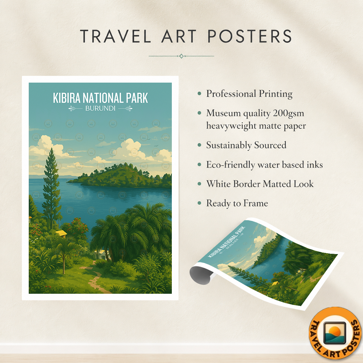 Kibira National Park - Burundi - Travel Art Print Wall Deco Poster - Travel Art Poster Print