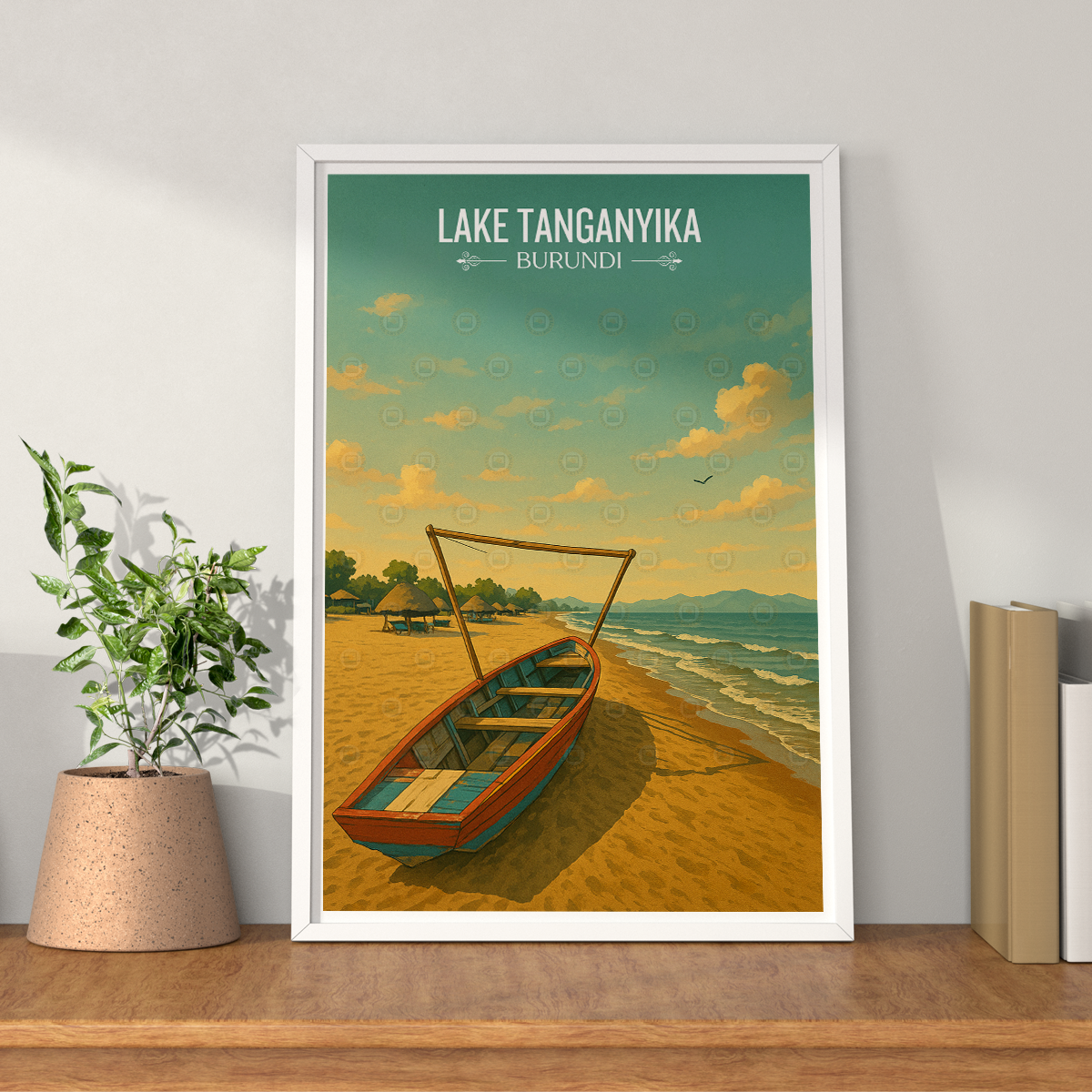 Tanganyika - Burundi - Travel Art Print Wall Deco Poster - Travel Art Poster Print