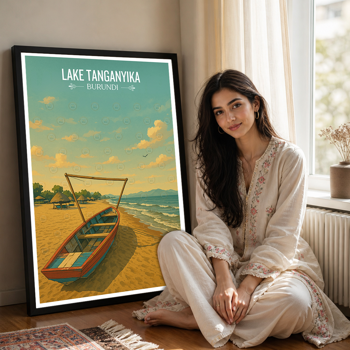 Tanganyika - Burundi - Travel Art Print Wall Deco Poster - Travel Art Poster Print