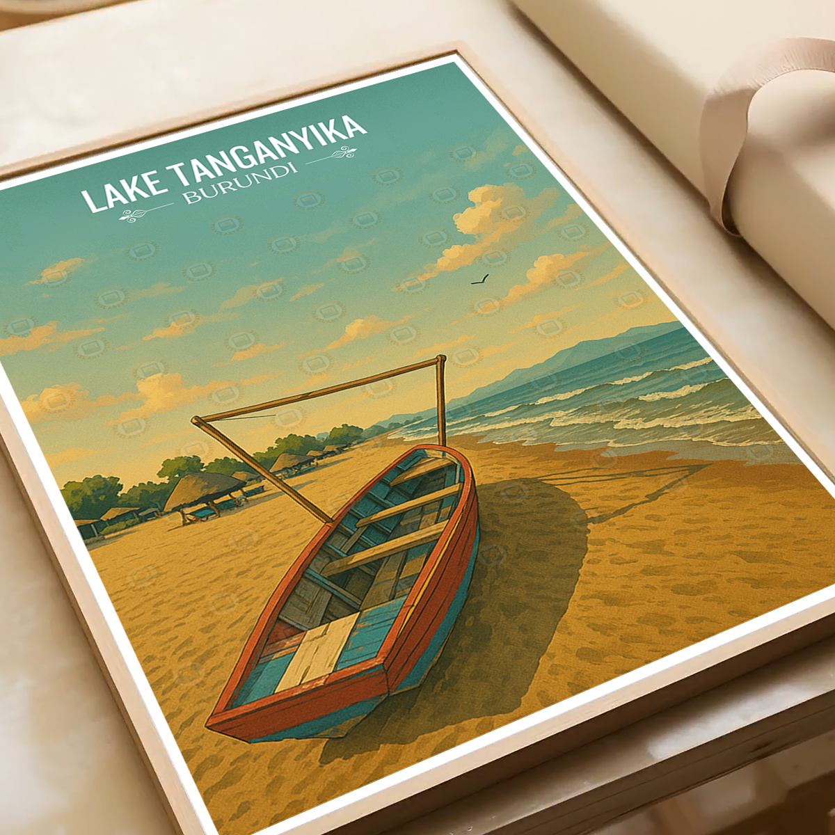 Tanganyika - Burundi - Travel Art Print Wall Deco Poster - Travel Art Poster Print