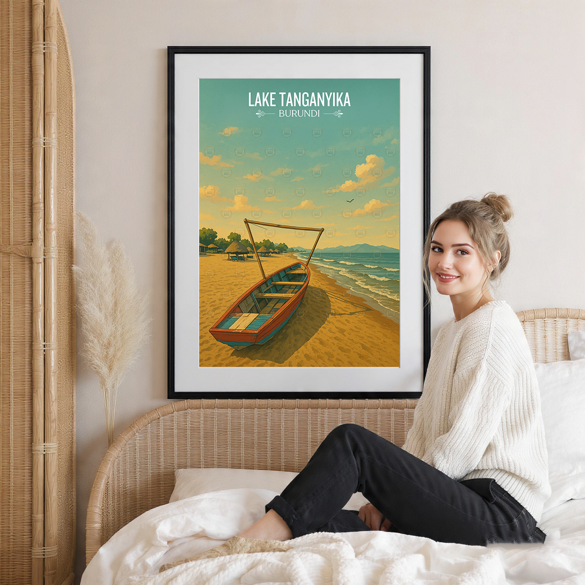 Tanganyika - Burundi - Travel Art Print Wall Deco Poster - Travel Art Poster Print