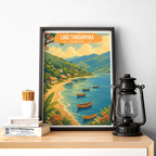 Tanganyika - Burundi - Travel Art Print Wall Deco Poster - Travel Art Poster Print
