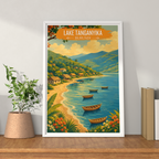 Tanganyika - Burundi - Travel Art Print Wall Deco Poster - Travel Art Poster Print