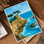 17 Mile Drive - California - USA - Travel Wall Art Deco Poster Print | Modern Style - Travel Art Poster Print