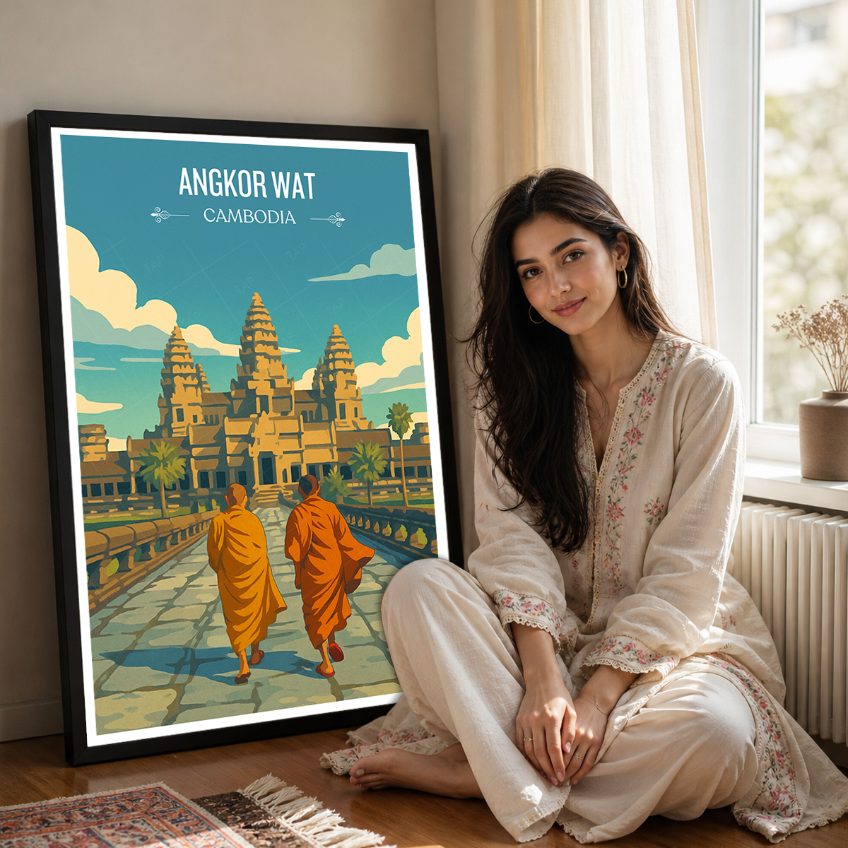 Angkor Wat - Cambodia - Travel Wall Art Print - Art Print - Travel Art Poster