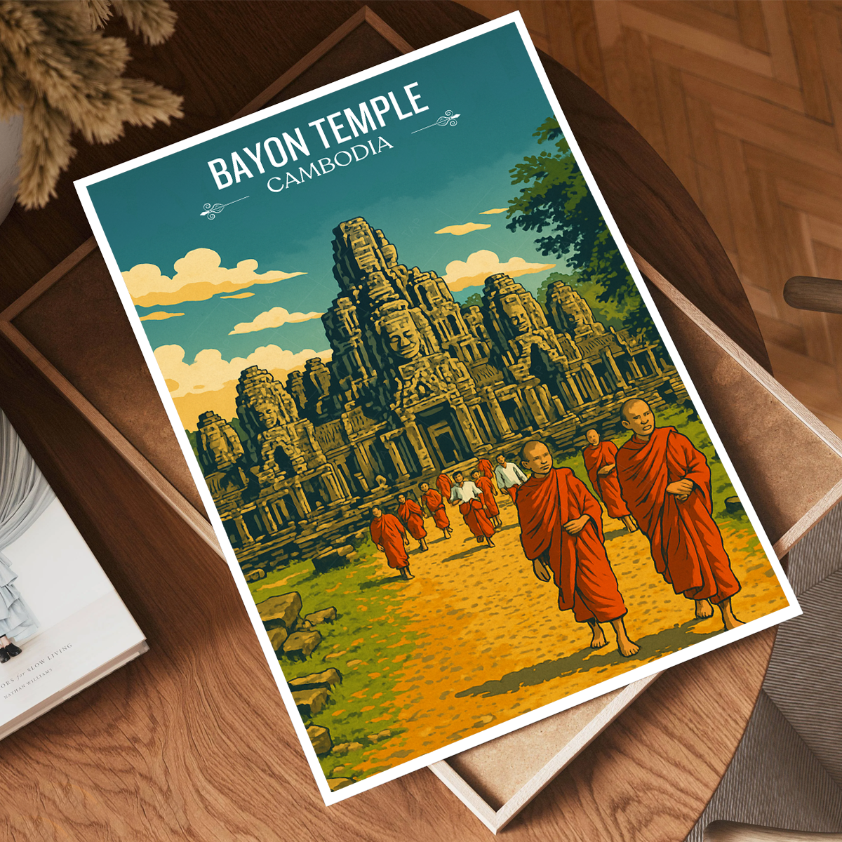 Bayon Temple - Cambodia - Travel Wall Art Print - Art Print - Travel Art Poster