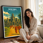 Bayon Temple - Cambodia - Travel Wall Art Print - Art Print - Travel Art Poster