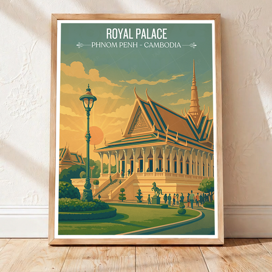 Royal Palace - Phnom Penh - Cambodia - Travel Wall Art Print - Art Print - Travel Art Poster