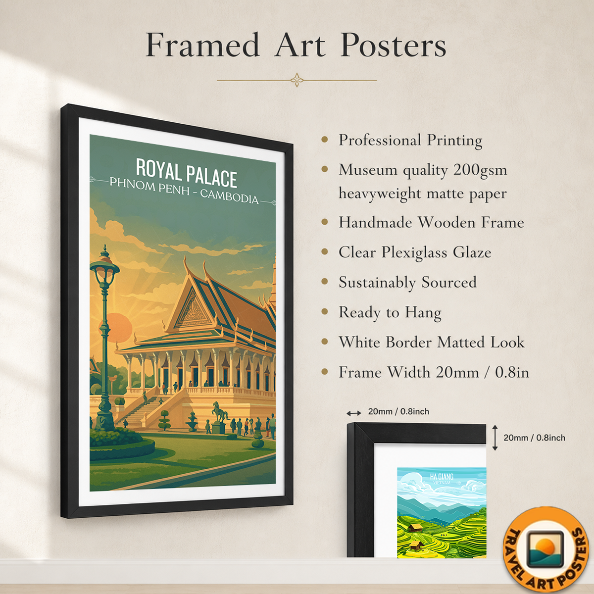 Royal Palace - Phnom Penh - Cambodia - Travel Wall Art Print - Art Print - Travel Art Poster