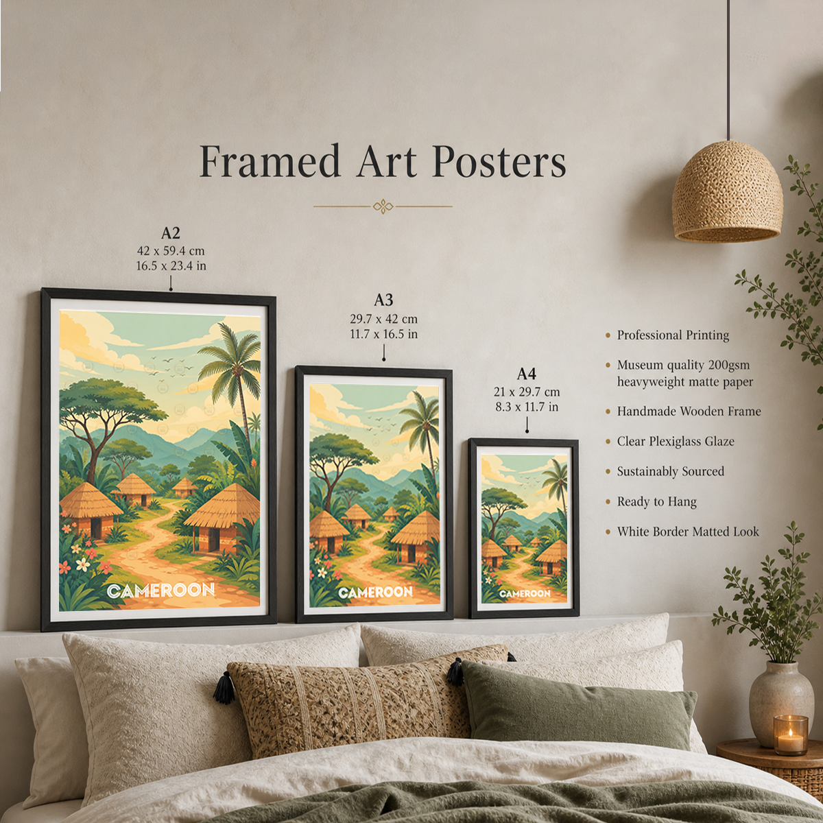 Cameroon - Travel Art Print Wall Deco Poster