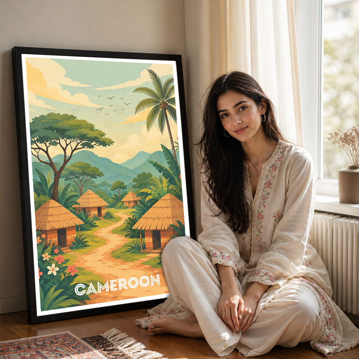 Cameroon - Travel Art Print Wall Deco Poster