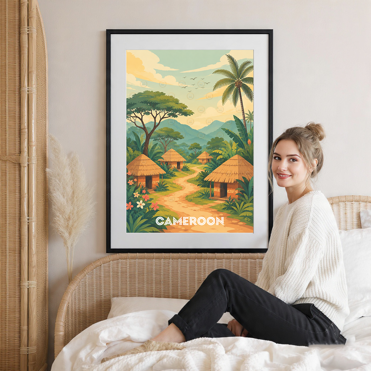 Cameroon - Travel Art Print Wall Deco Poster
