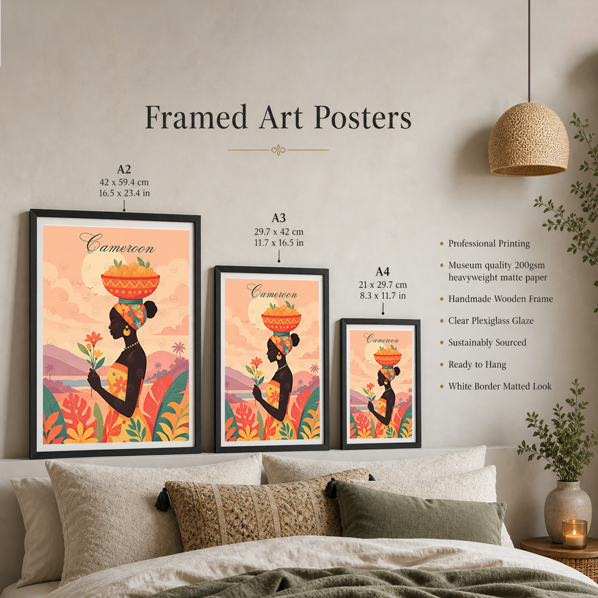 Cameroon - Travel Art Print Wall Deco Poster