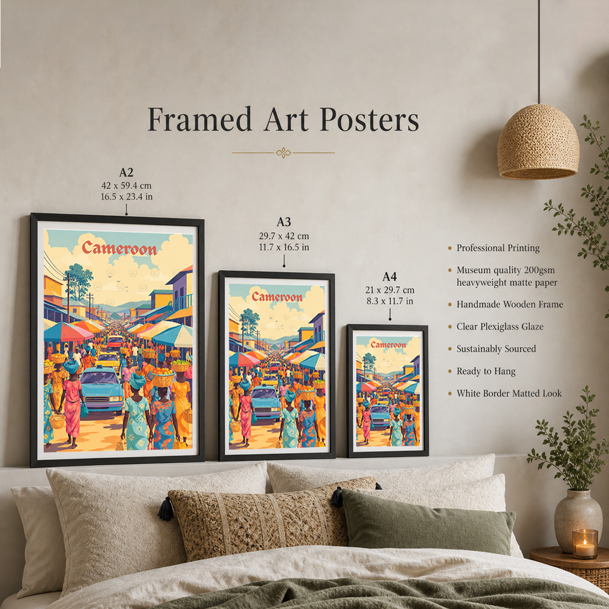 Cameroon - Travel Art Print Wall Deco Poster