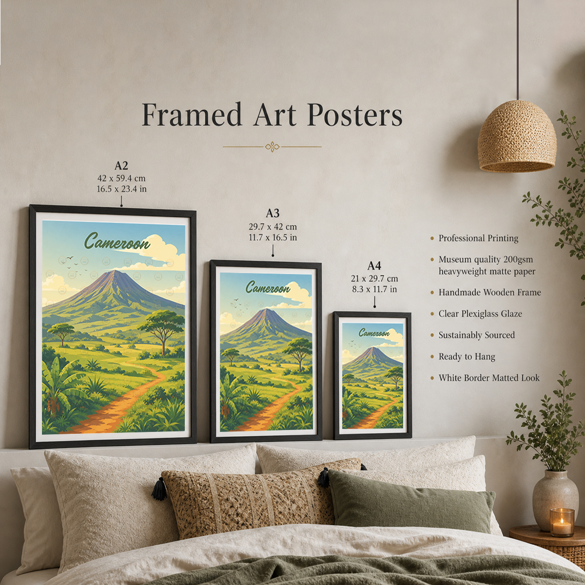 Cameroon - Travel Art Print Wall Deco Poster