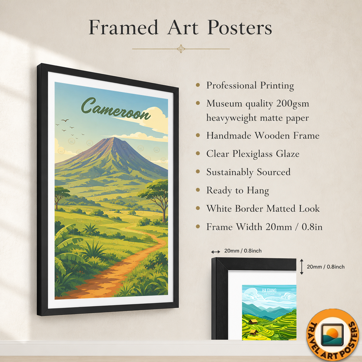 Cameroon - Travel Art Print Wall Deco Poster