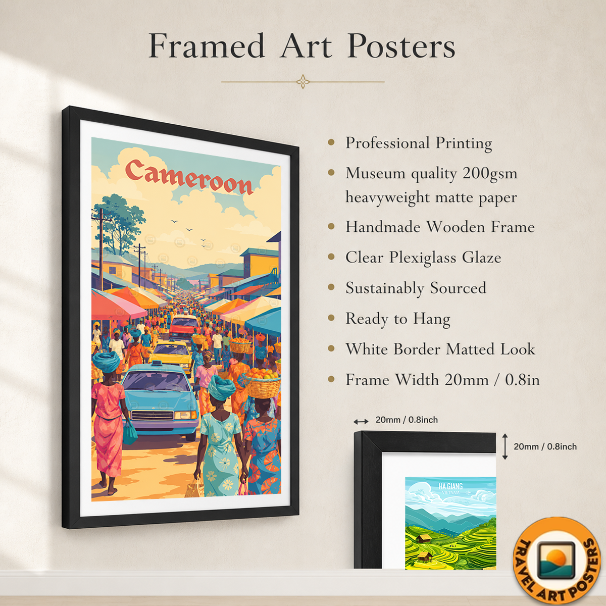 Cameroon - Travel Art Print Wall Deco Poster