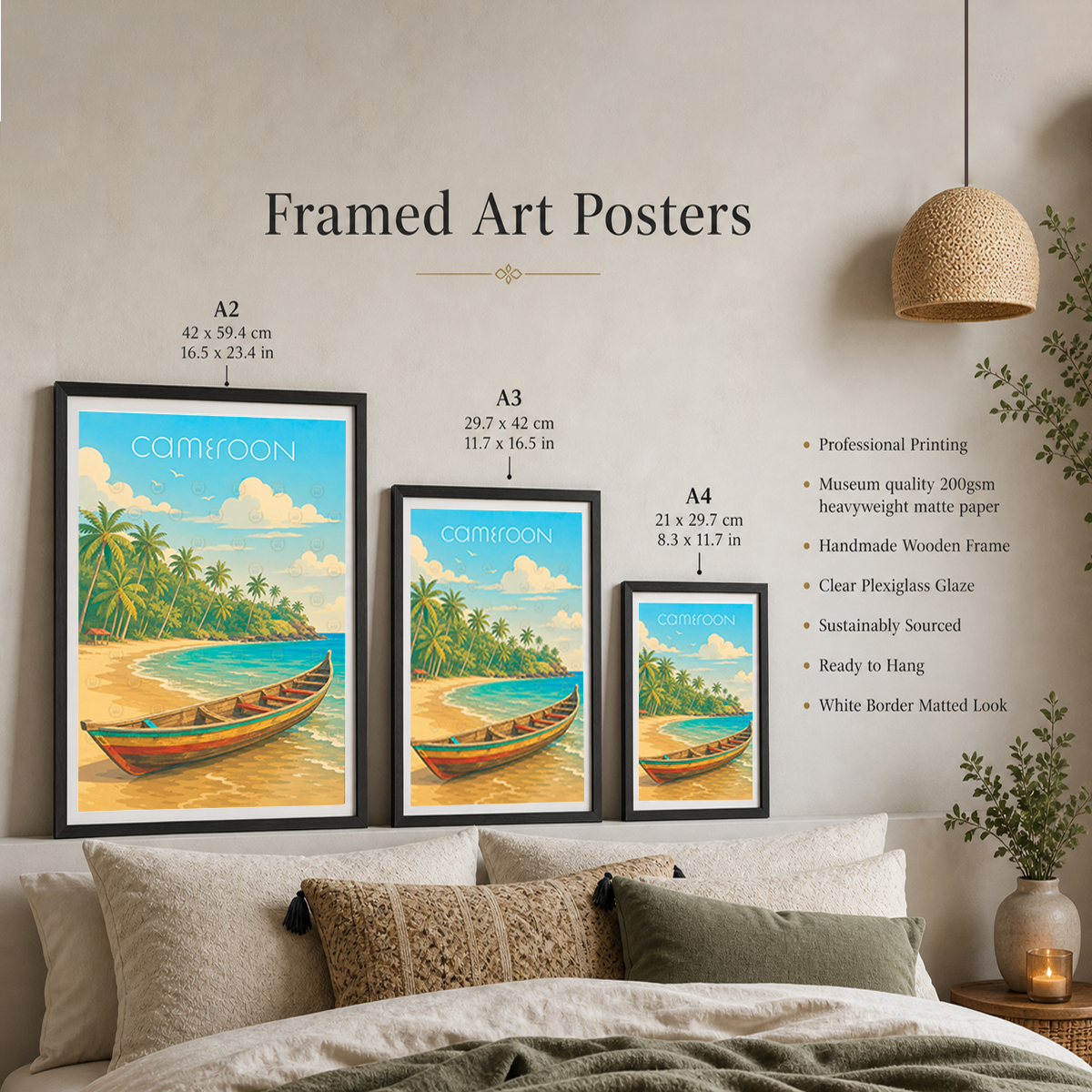 Cameroon - Travel Art Print Wall Deco Poster