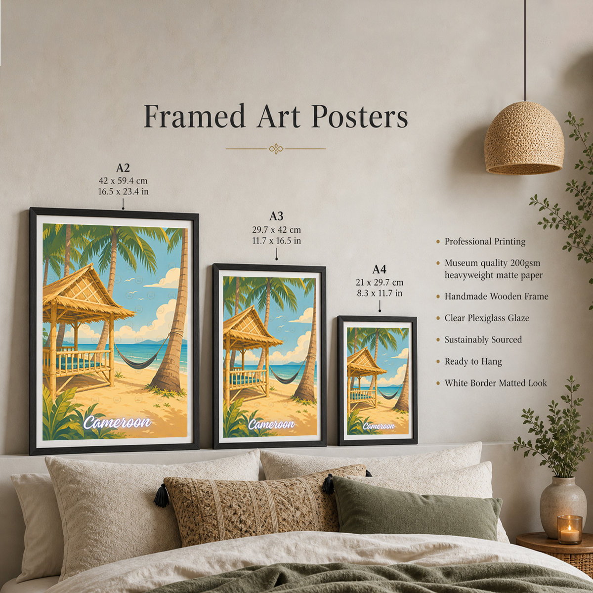 Cameroon - Travel Art Print Wall Deco Poster