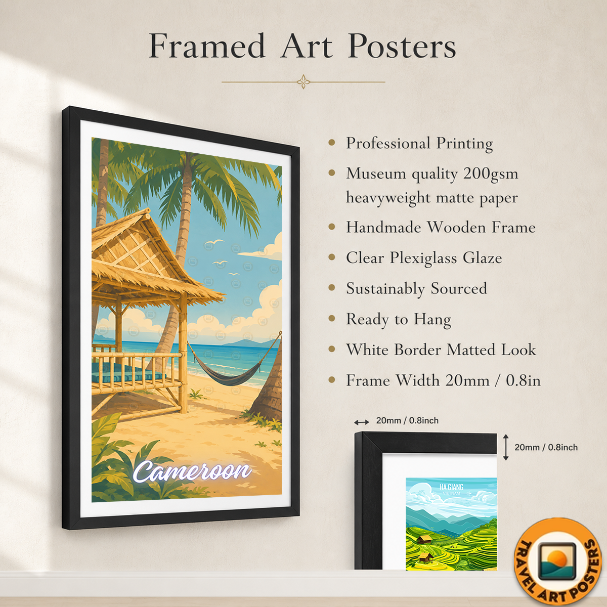 Cameroon - Travel Art Print Wall Deco Poster