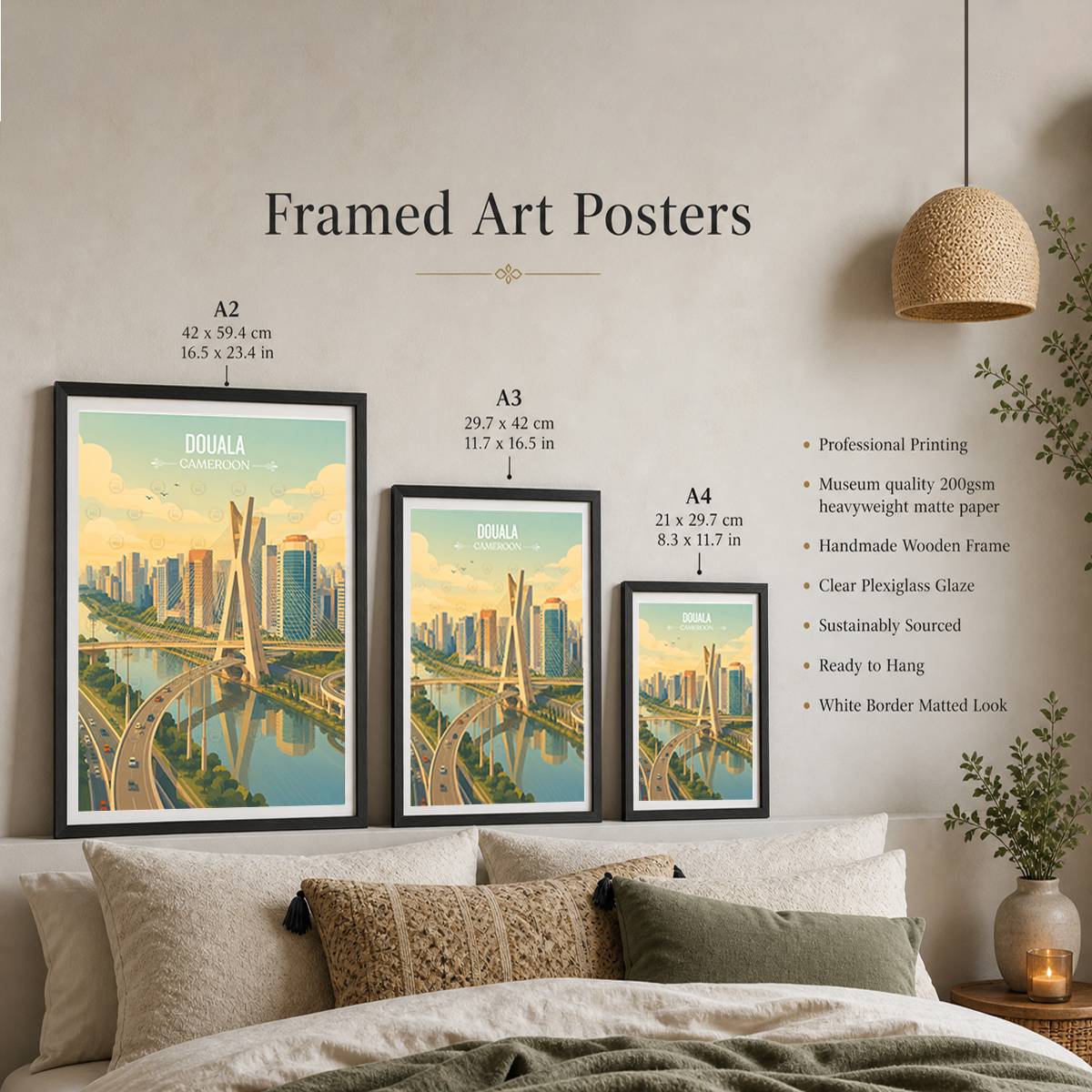 Douala - Cameroon - Travel Art Print Wall Deco Poster
